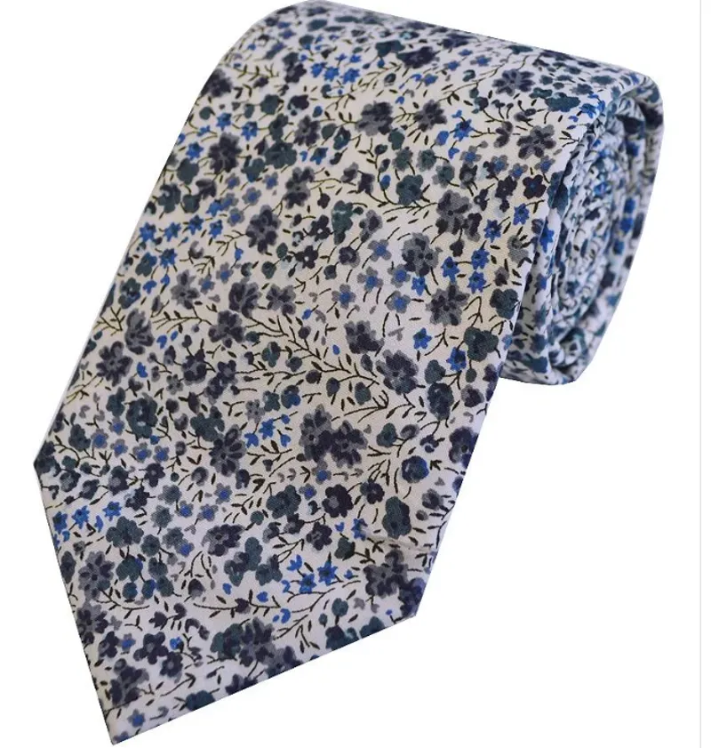 L.A. Smith Liberty Print Tie Lobelia Blue LIBT20/2/OS 